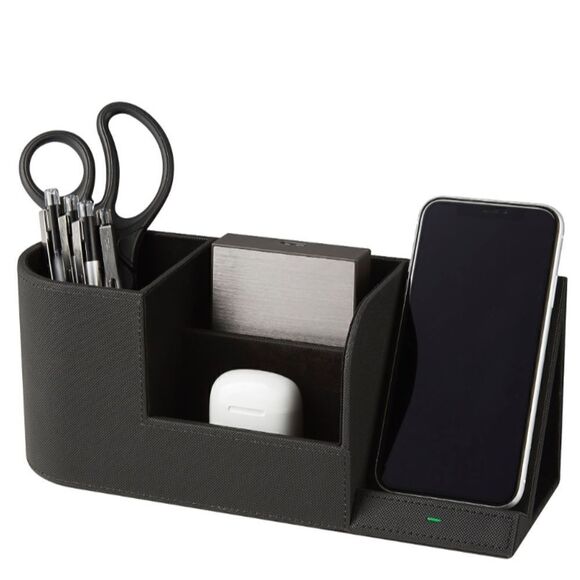 New NWT Realspace Desk Organizer w/Wireless Charger & Antimicrobial Treatment - Picture 1 of 10